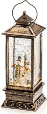 Produktbild von Konstsmide - LED "Schneelaterne mit Schneemännern", wassergefüllt, 1 warm weiße Diode, batteriebetrieben, Innen, 3 x AA 1.5V (exkl.); 2889-000