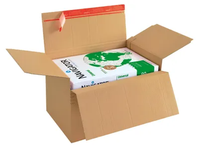 Image de 5x ColomPac® 30000309 Carton à fond automatique - 312x223x140-224 mm, sk, marron, hauteur variable