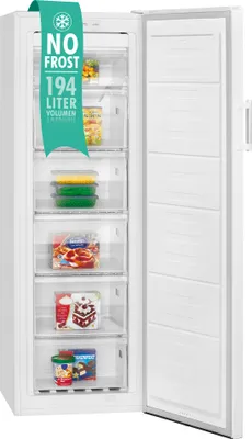 Produktbild von Bomann® Gefrierschrank Nofrost freistehender 194 Liter Nutzinhalt, Total No Frost - nie wieder abtauen - Schnellgefrierfunktion u. MultiAirflow-System, Türanschlag wechselbar - GS 7326.1 weiß