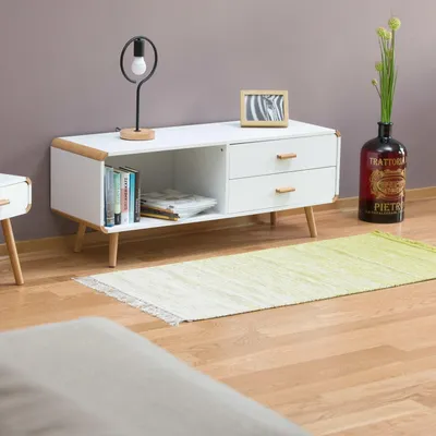 Obrázok produktu pre Príborník so zaoblenými hranami a úložným priestorom, severský dizajn