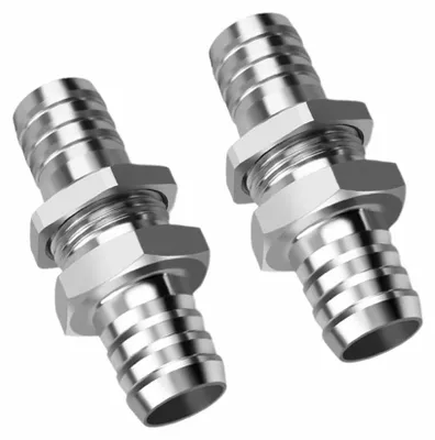 2er-Pack 12mm Edelstahl Schottverschraubung, gerade
