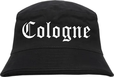 Produktbild von Cologne Fischerhut - Altdeutsch - bedruckt - Bucket Hat Anglerhut Hut S/M Schwarz