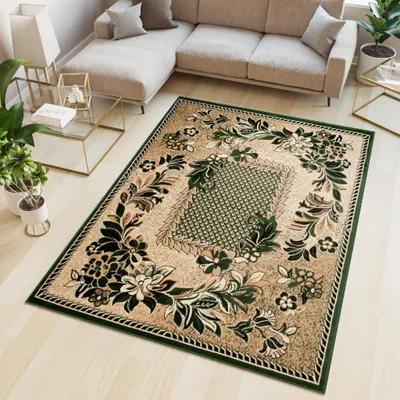 Immagine prodotto di Tappeto Tapiso ATLAS design fiori beige verde ÖKOTEX 70 x 130 cm