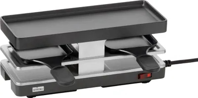 A Stöckli Raclette Twinboard Basis anthrazit is shown against a white background.