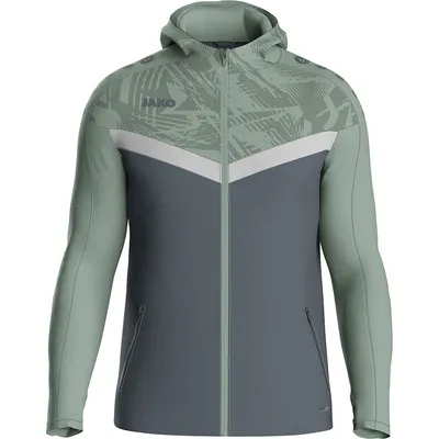 Produktbild von JAKO Unisex Kapuzenjacke Iconic, Farbe:anthra light/mintgrün/soft grey, Größe:3XL
