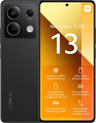 Produktbild von Xiaomi Redmi Note 13 5G Dual Sim 8GB RAM 256GB - Graphite Black EU