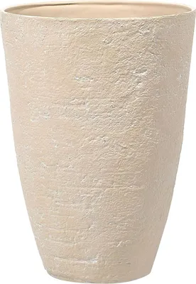 Produktbild von BELIANI Blumenkübel Beige 51 x 51 x 71 cm aus Steingemisch mit schlanker Form für den Innen- und Aussenbereich Modernes Design