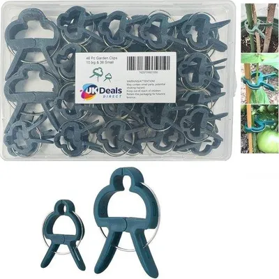 Produktbild von Famanu Gartenpflanzenklemmen verstellbar - 46 Stück für Pflanzenstützen