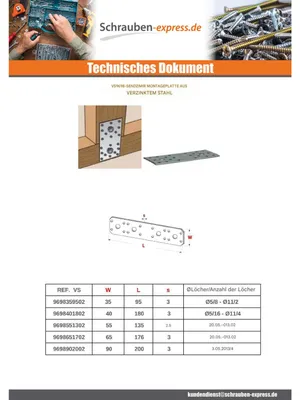 Produktbild von Montageplatte D MONTAGE Sendzimir 40x180
