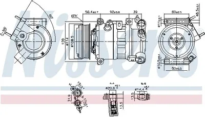 Immagine prodotto di Compressore climatizzatore NISSENS 890599