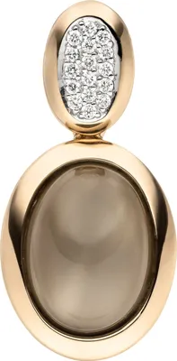 Produktbild von JOBO Anhänger 585 Gold Rotgold 1 Mondstein Cabochon 16 Diamanten Brillanten