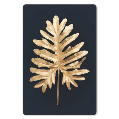 Produktbild von MuchoWow® Mauspad Mousepad Gold - Schwarz - Blatt 40x60 cm - Mousepads - Maus Mat - Pad - Mausunterlage - Schreibtisch Accesoire