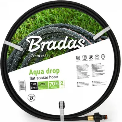 Produktbild von AQUA-DROP FLACH 1/2" Tropfbewässerungsschlauch - 15 m WADF1/2015 Bradas 2050