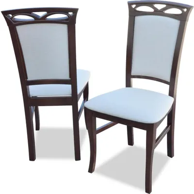 Productafbeelding van Massief houten stoel, eetkamerstoel, design, textiel, houten stoel, stoelen, eetkamerstoelen