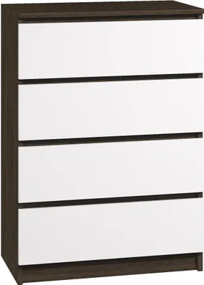 Produktbild von Roe Furniture Bella 4 Kommode, Weiß/Wenge, 60 cm, 4 Schubladen