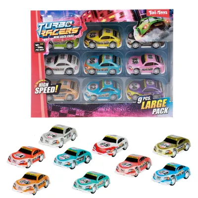 Produktbild von Turbo Racers Rennauto Spielzeug mit Rückzug- 9er Set