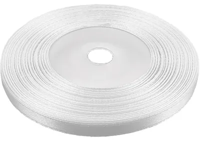 Imagen del producto de Cinta de satén blanca "Netuno", 6 mm de ancho, 32 metros de largo, ideal para manualidades y decoración