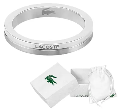 Productafbeelding van Lacoste Virtua, roestvrijstalen ring, zilverkleurig, 16 mm / 52