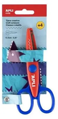 Obrázok produktu pre Nožnice, kreatívne, cikcak, APLI Kids "Zig-Zag", červené-modré