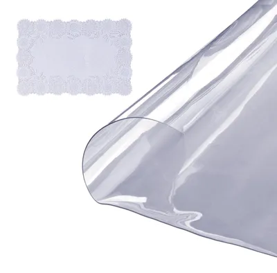 Runde Tischschutzfolie, PVC, 123 cm Ø, 1,5 mm, transparent