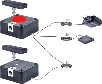 Produktbild von Solo Elektronikschloss Set - 2 Fronten, RFID, 125 kHz, Zamak/Kunststoff schwarz