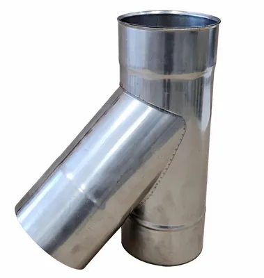 Produktbild von T-Stück 45° Ø 110 mm Edelstahl Schornstein einwandig