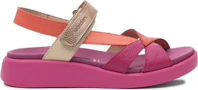 Produktbild von WONDERS Sandalen C6552 Rosa Naturleder Plateau 4 cm Klettverschluss mehrfarbig