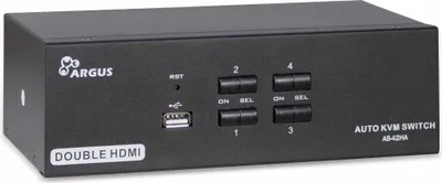 Immagine prodotto di Inter-Tech KVM Switch AS-42HA HDMI, 4 Port, Metall