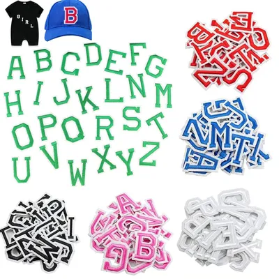 Aufbügelbare Buchstaben-Patches A-Z, 156 Stück, 6 Farben, für Kleidung & DIY