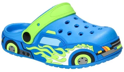 Produktbild von American Club NH185, Kinder Pantoletten EVA leicht Badeschuhe rutschhemmend bequem, Blau 33