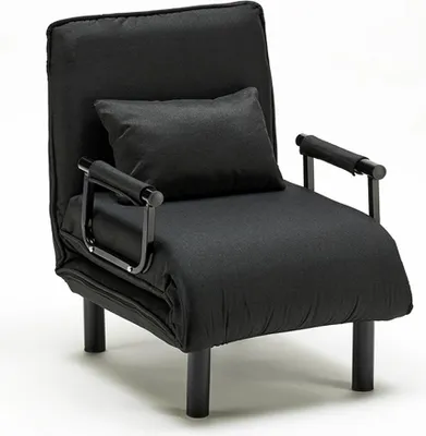 Image de Deborah fauteuil-lit pliable en tissu - Noir