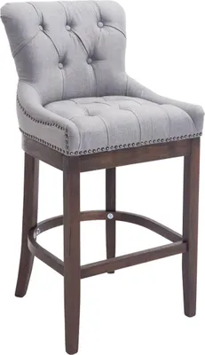 Produktbild von Barhocker HLO-CP26 Stoff, Antik  hellgrau