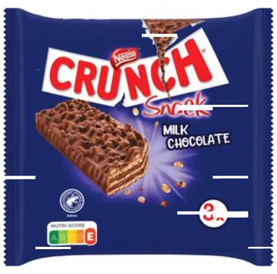 Produktbild von Nestlé Crunch Snack Milk Chocolate 3x33g
