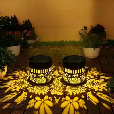 Immagine prodotto di Set solare con 2 lampade da giardino impermeabili - Per giardino, terrazza e decorazioni da esterno