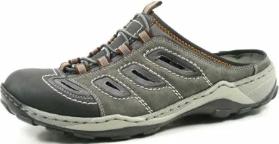 Produktbild von Rieker 08096-00 Schuhe Herren Sandalen Pantoletten Clogs , Schuhgröße:42, Farbe:Grau