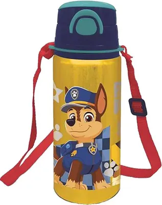 Image de Gourde en aluminium Paw Patrol 730 ml avec paille & sangle de transport