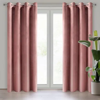 Produktbild von Eurofirany 456843, Durchscheinend, Pink, Einfarbig, Polyester, Öse, 200 g/m²