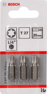 Produktbild von Schrauberbit Extra-Hart T27, 25 mm, 3er-Pack