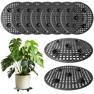 Obrázok produktu pre Omgoods – 8 kusov sieťkových podložiek pod kvetináče – okrúhle podstavce, priemer 30 cm