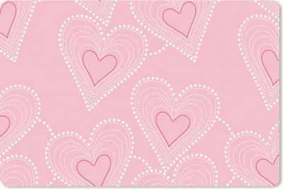 Produktbild von MuchoWow® Schreibtischunterlage Herzen - Muster - Rosa 60x40 cm - XXL Mauspad - Großes Mauspad