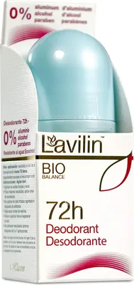 Produktbild von lavilin Deodorant Roll On Bio Balance Rot mit 72 Stunden Schutz, aktiv bei Bewegung und Kräuterextrakt-Pflege