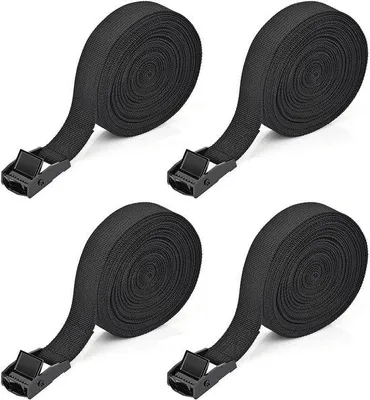 Produktbild von Spanband 6m x 25mm schwarz mit Klemmen