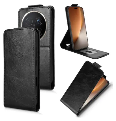 Obrázek produktu pro Flipový kryt pro Honor Magic 8 Pro Magnetic Vertical Leatherette Protection Black