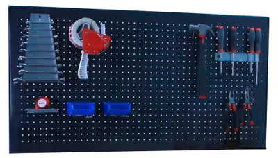 Werkzeugorganizer Wand 8 Haken Metall 900x400x35 mm Anthrazit