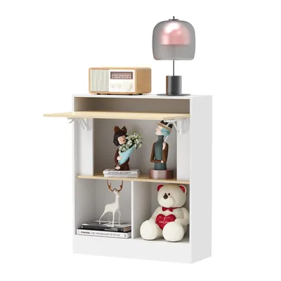 Produktbild von Nachttisch Beistelltisch faltbar, klappbar Couchtisch Seitentisch, Tisch für Schlafzimmer Wohnzimmer, 70 x 25 x 85 cm