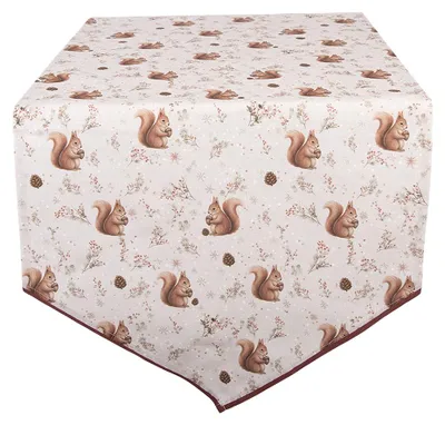 Obrázok produktu pre Clayre & Eef Bežec na stôl 50x160 cm Béžová bavlna