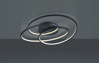 Produktbild von Große ringförmige LED Ringlicht Deckenlampe fürs Wohnzimmer über Couchtisch oval
