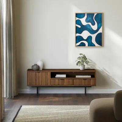 Produktbild von TV-Schrank EDISON - 150 cm, RTV Schrank, Fernsehschran, Medienmöbel (Warmia Walnut)