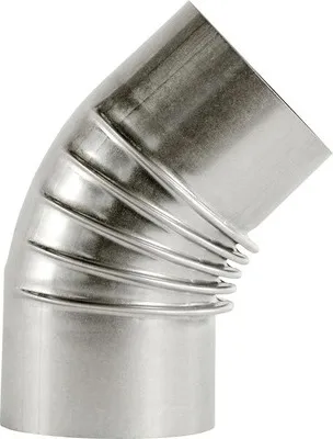 Produktbild von Bogen 45 ° Ø 110 mm Stahlblech Verzinkt silber speziell für Gas