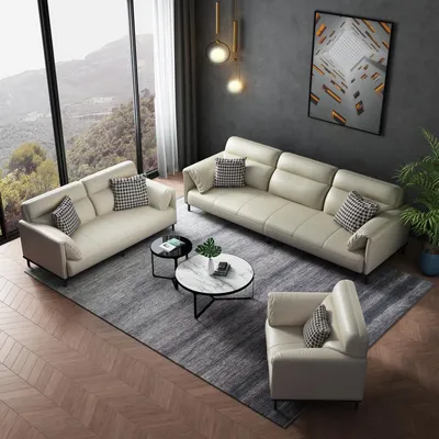Produktbild von Wohnzimmer Sofagarnitur 3+2+1 Set Garnitur Leder Polster Couchen Stoff